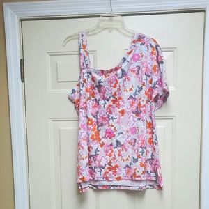 Flowery 1 shoulder top
